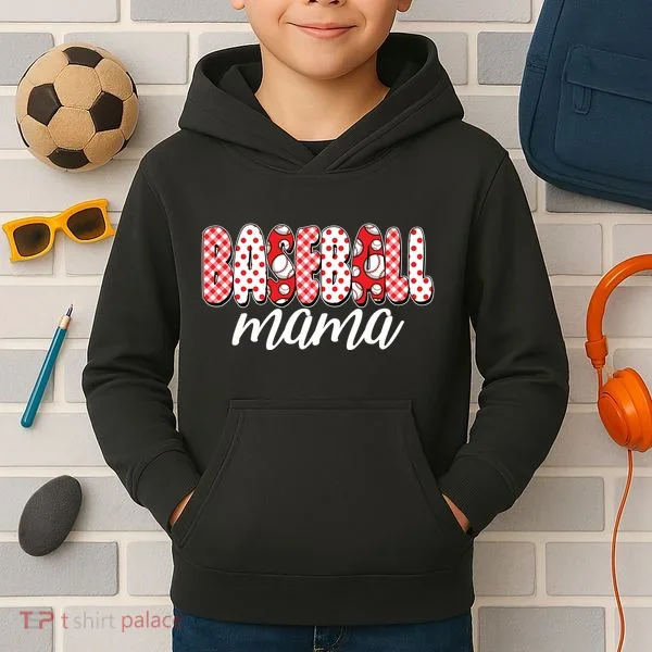 Cute Baseball Mama Kids Hoodie