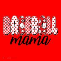 Cute Baseball Mama Santa Hat thumb 1