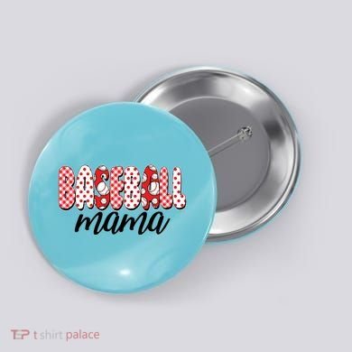 Cute Baseball Mama Button