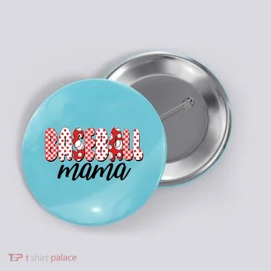 Cute Baseball Mama Button