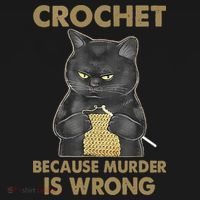 Crochet Because Murder Is Wrong Crochet Black Cat Yarn Doggie Tank thumb 4