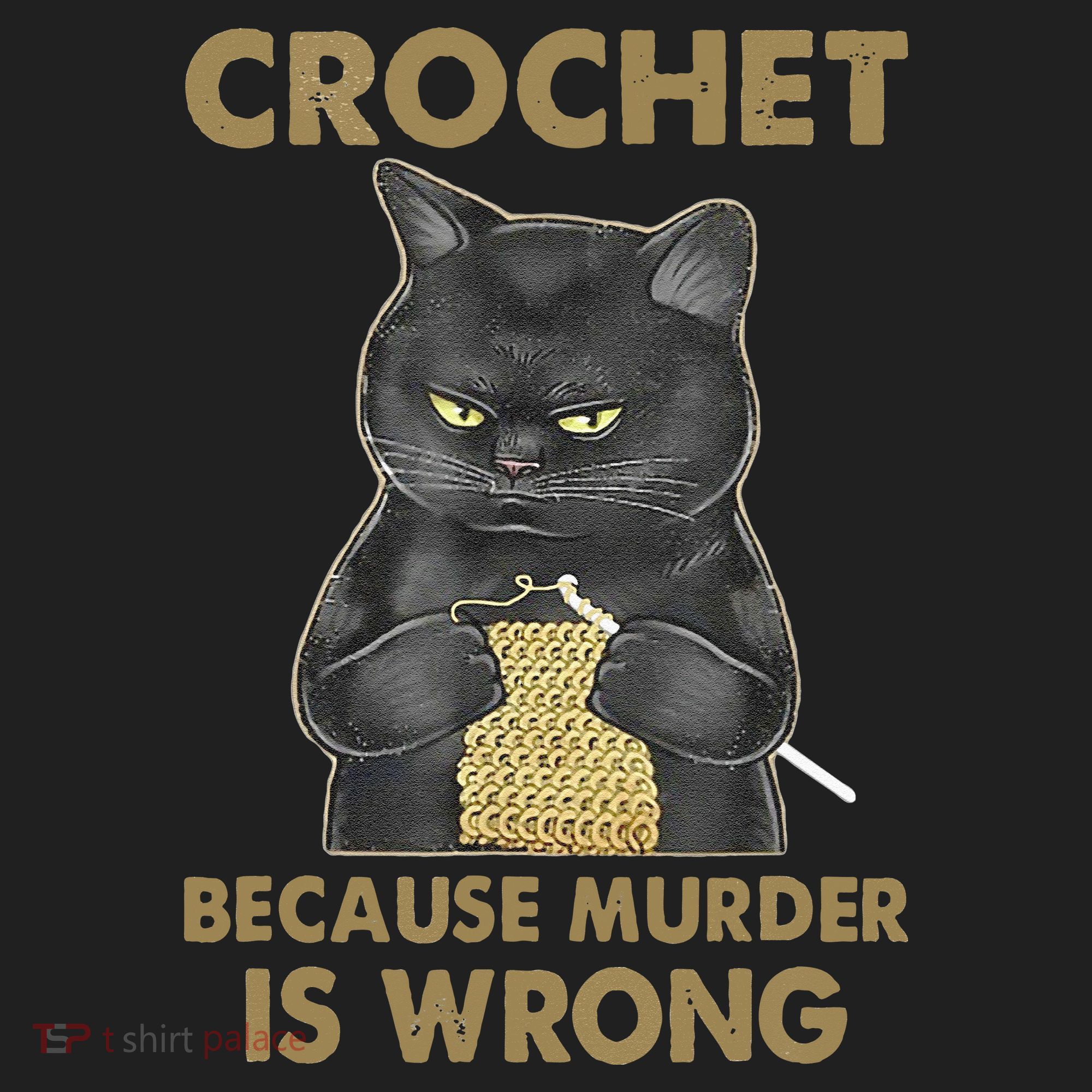 Crochet Because Murder Is Wrong Crochet Black Cat Yarn Beanie