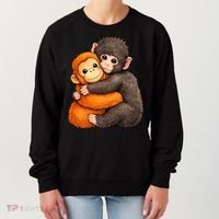 Cute Baby Monkey Punch Plush Hugging Women's Sweatshirt thumb 0