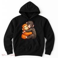 Cute Baby Monkey Punch Plush Hugging Hoodie thumb 0