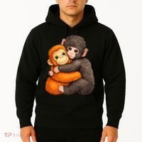 Cute Baby Monkey Punch Plush Hugging Hoodie thumb 2