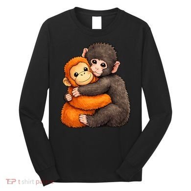 Cute Baby Monkey Punch Plush Hugging Long Sleeve Shirt