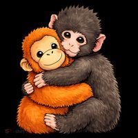 Cute Baby Monkey Punch Plush Hugging Long Sleeve Shirt thumb 2