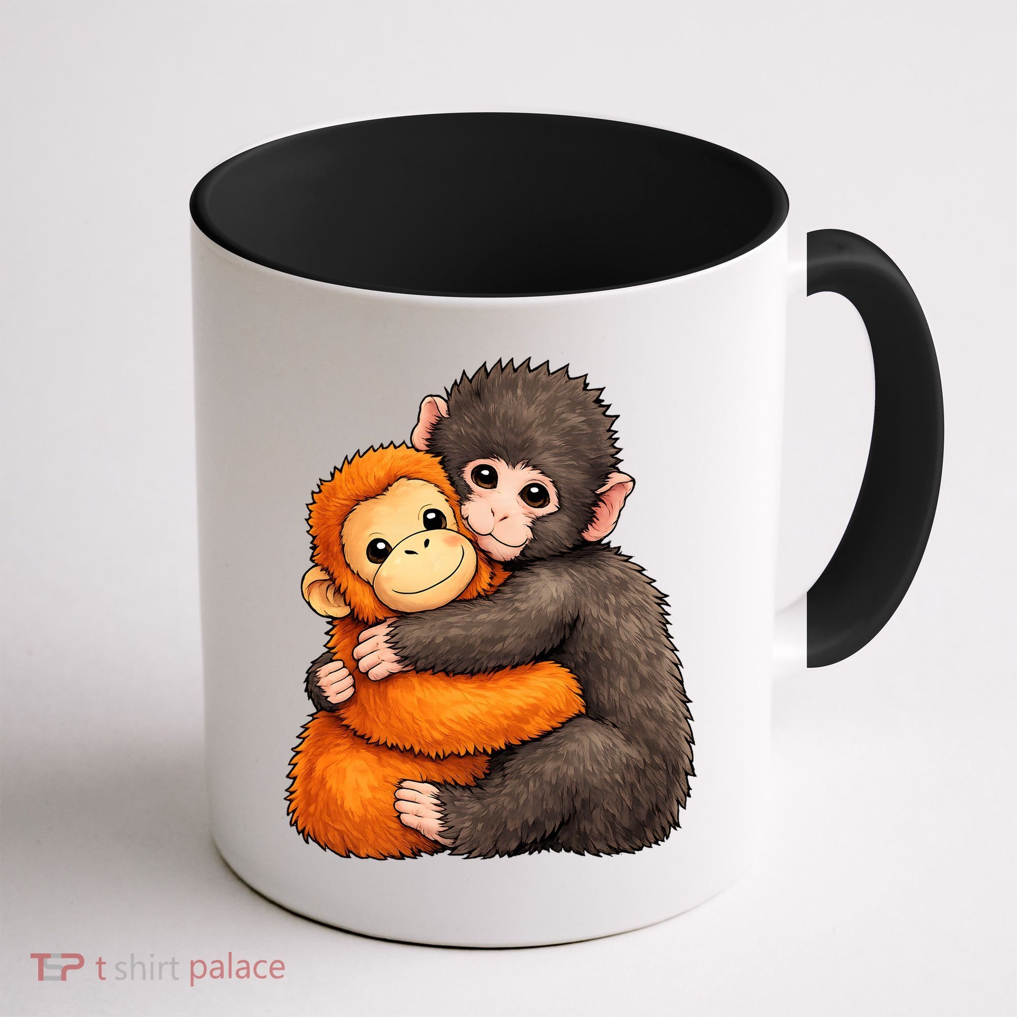 Cute Baby Monkey Punch Plush Hugging Coffee Mug