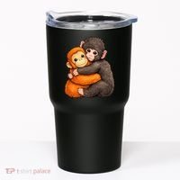 Cute Baby Monkey Punch Plush Hugging Tumbler thumb 0