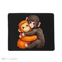 Cute Baby Monkey Punch Plush Hugging Mousepad thumb 0