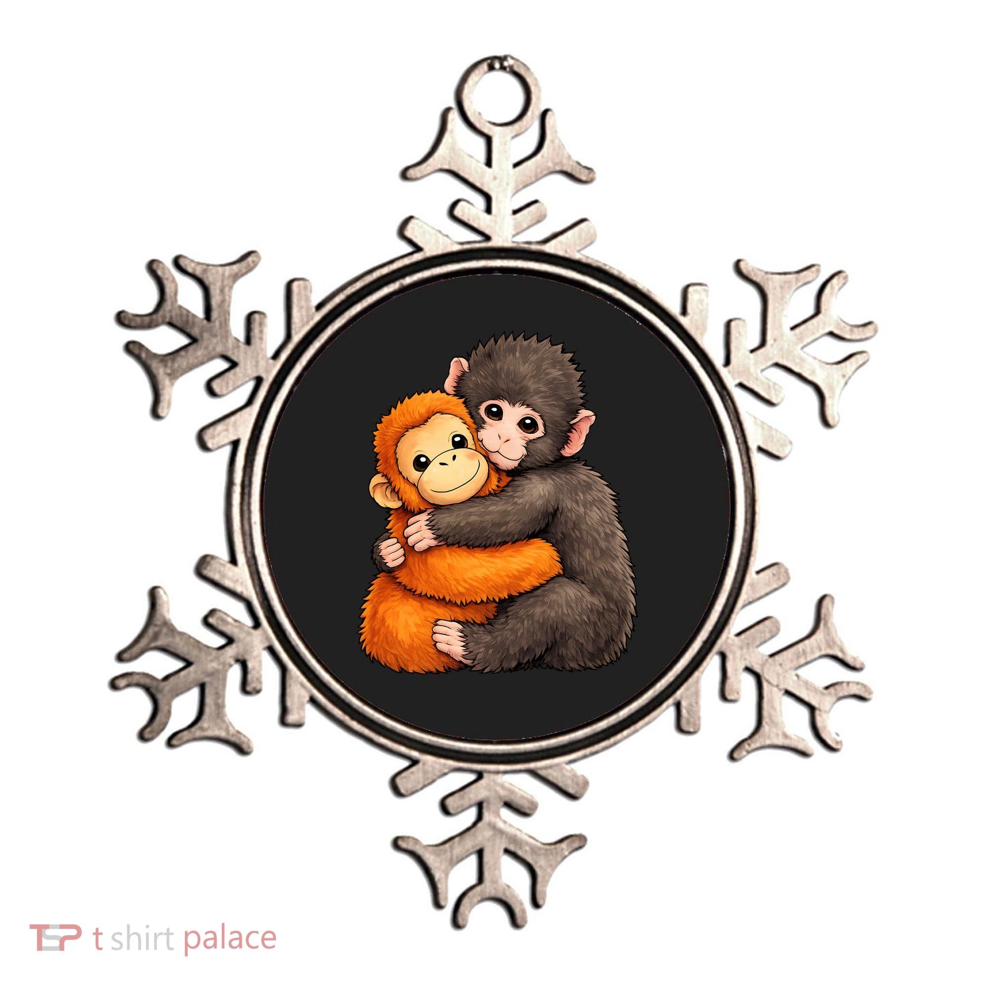 Cute Baby Monkey Punch Plush Hugging Ornament