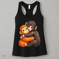 Cute Baby Monkey Punch Plush Hugging Women's Tank Top thumb 3
