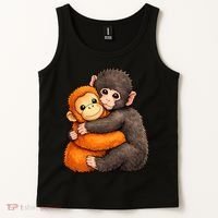 Cute Baby Monkey Punch Plush Hugging Tank Top thumb 2