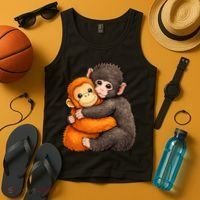Cute Baby Monkey Punch Plush Hugging Tank Top thumb 4