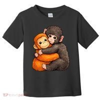 Cute Baby Monkey Punch Plush Hugging Toddler T-Shirt thumb 0