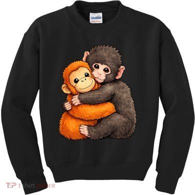 Cute Baby Monkey Punch Plush Hugging Kids Sweatshirt