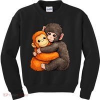Cute Baby Monkey Punch Plush Hugging Kids Sweatshirt thumb 0