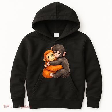 Cute Baby Monkey Punch Plush Hugging Kids Hoodie