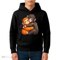 Cute Baby Monkey Punch Plush Hugging Kids Hoodie thumb 4