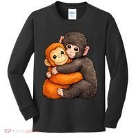Cute Baby Monkey Punch Plush Hugging Kids Long Sleeve Shirt thumb 0
