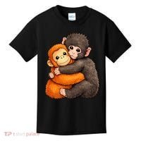Cute Baby Monkey Punch Plush Hugging Kids T-Shirt thumb 0