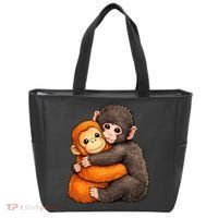 Cute Baby Monkey Punch Plush Hugging Tote Bag thumb 0
