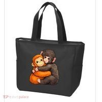 Cute Baby Monkey Punch Plush Hugging Tote Bag thumb 3