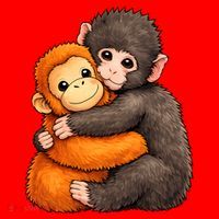 Cute Baby Monkey Punch Plush Hugging Santa Hat thumb 1