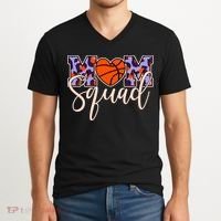 Cute Basketball Mom Squad V-Neck T-Shirt thumb 2