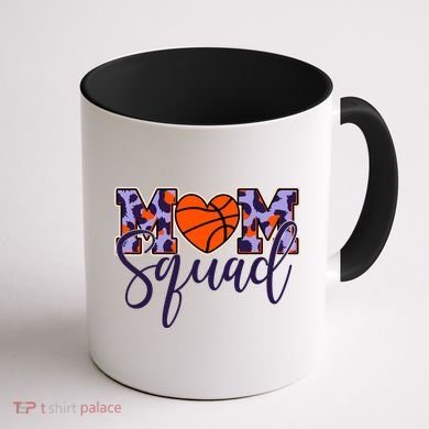 Cute Basketball Mom Squad Coffee Mug back