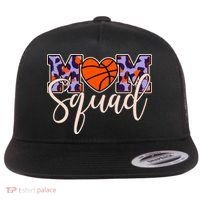 Cute Basketball Mom Squad Flat Bill Trucker Hat thumb 0