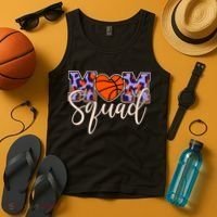 Cute Basketball Mom Squad Tank Top thumb 4