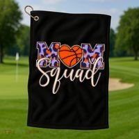 Cute Basketball Mom Squad Golf Towel thumb 1