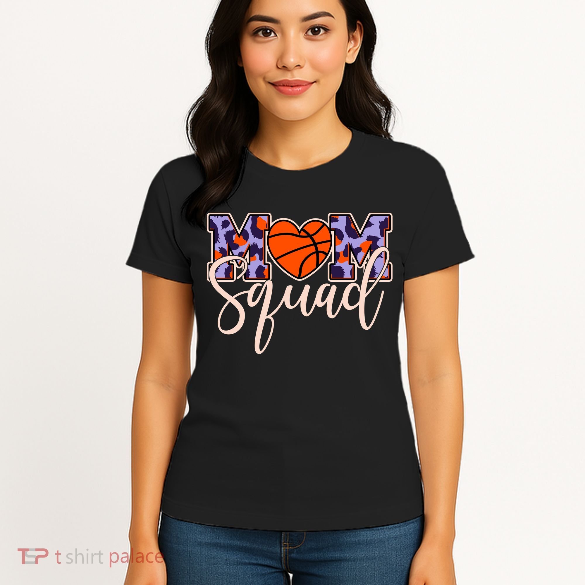 Cute Basketball Mom Squad Women's T-Shirt