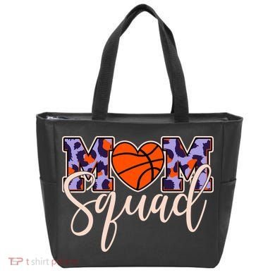Cute Basketball Mom Squad Tote Bag