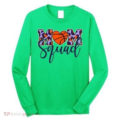 Cute Basketball Mom Squad Long Sleeve Shirt