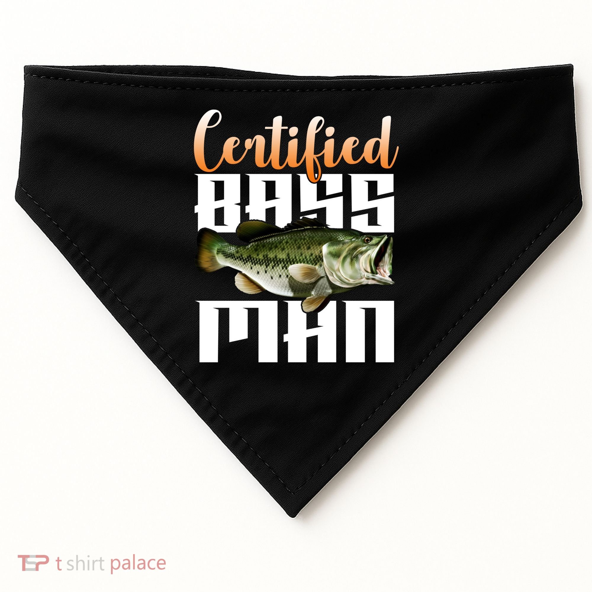 Certified Bass Man Fisherman USA-Made Doggie Bandana