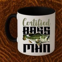 Certified Bass Man Fisherman Coffee Mug thumb 2