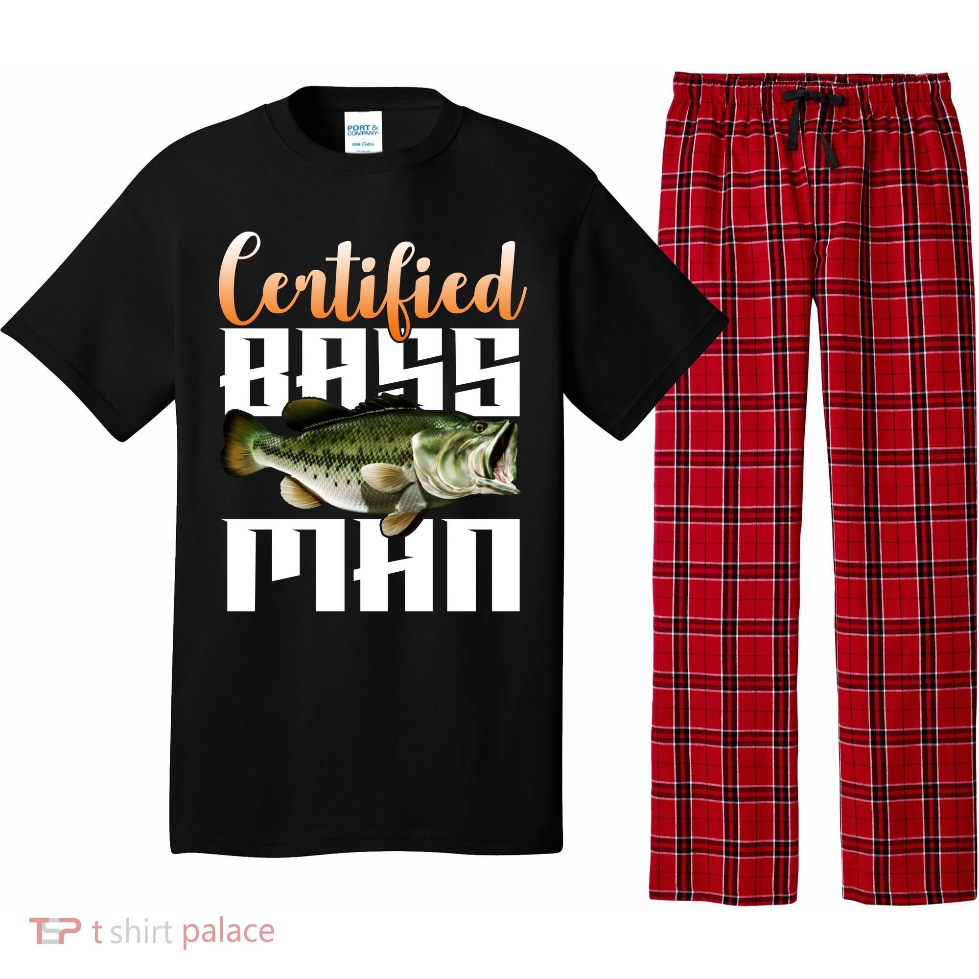Certified Bass Man Fisherman Pajama Set