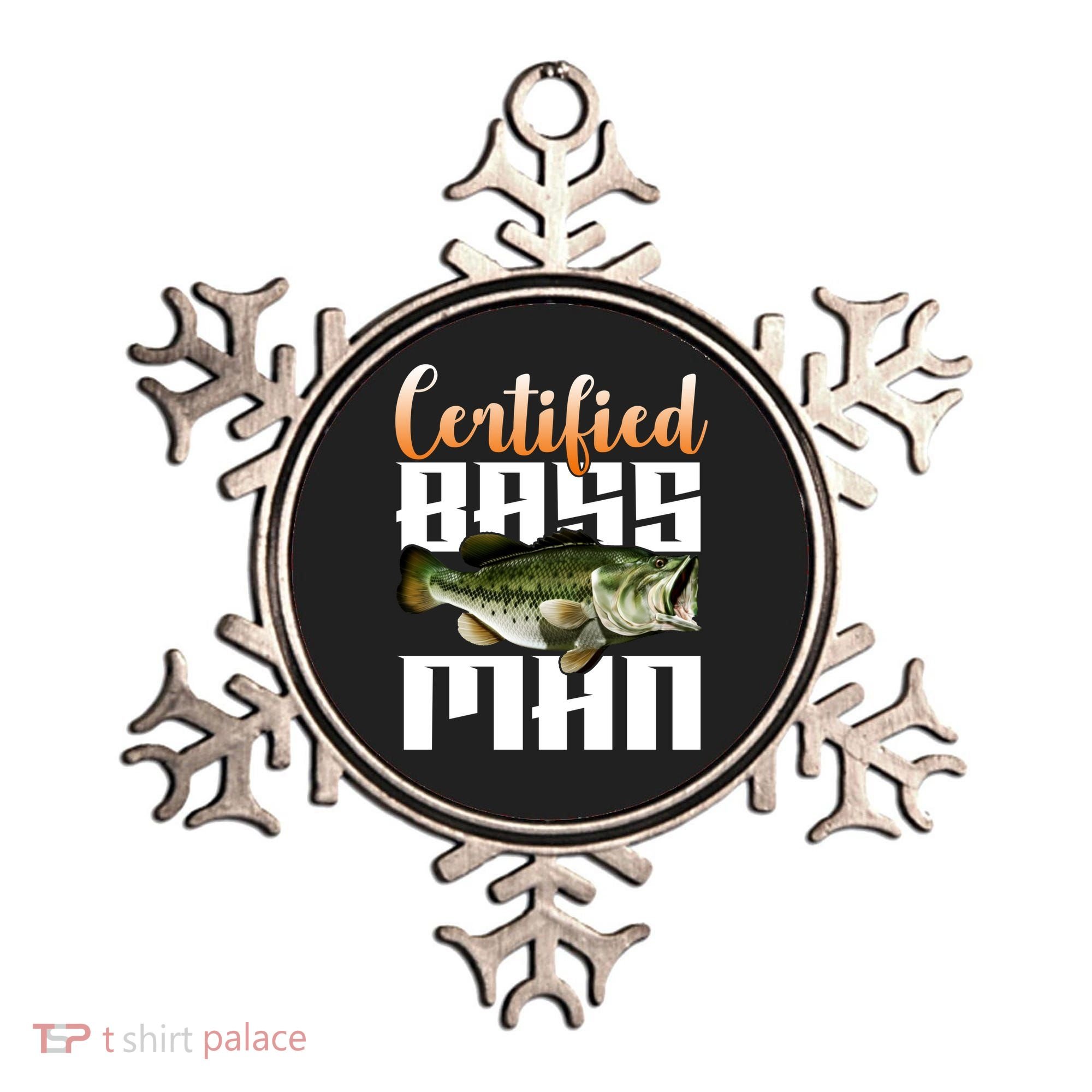 Certified Bass Man Fisherman Ornament