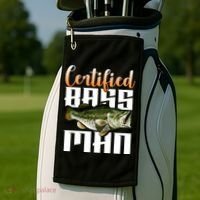 Certified Bass Man Fisherman Golf Towel thumb 2