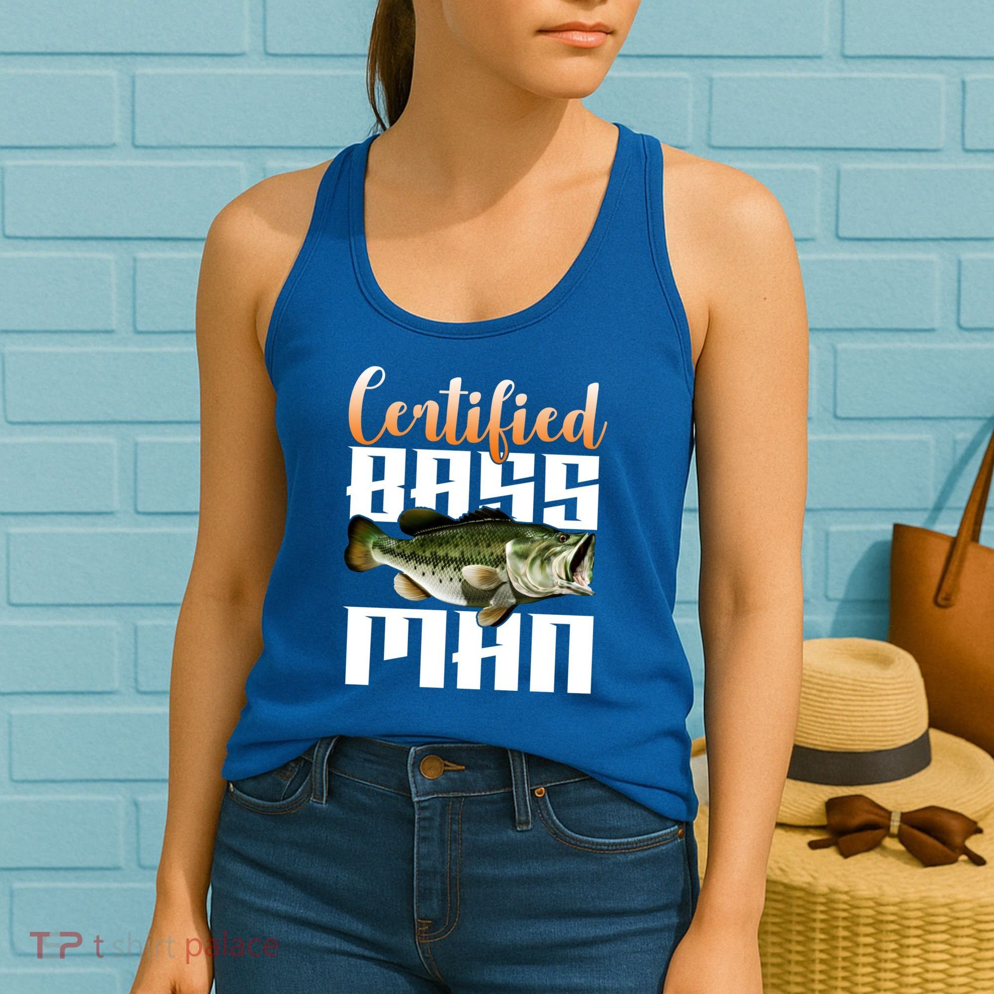 Certified Bass Man Fisherman Women's Tank Top