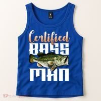 Certified Bass Man Fisherman Tank Top thumb 2