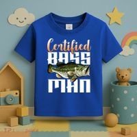 Certified Bass Man Fisherman Toddler T-Shirt thumb 3