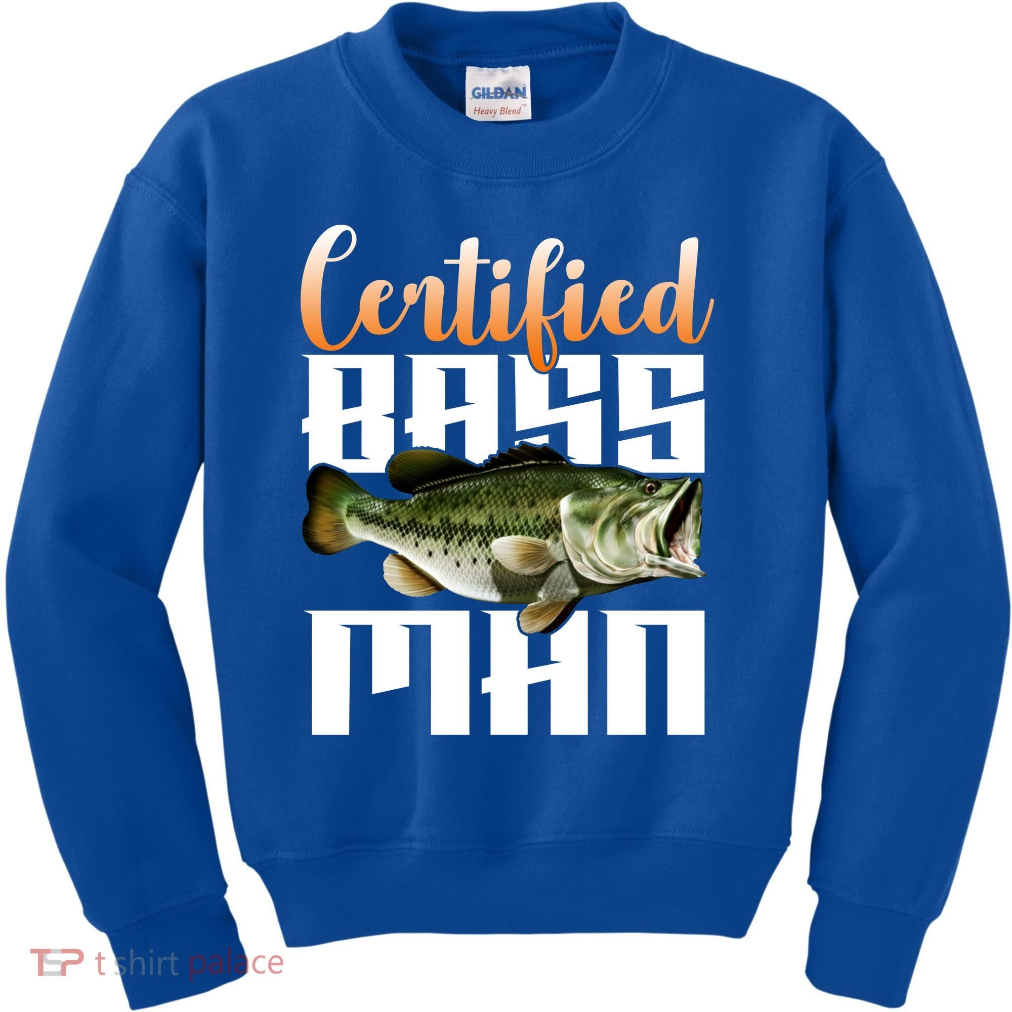 Certified Bass Man Fisherman Kids Sweatshirt