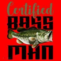 Certified Bass Man Fisherman Santa Hat thumb 1