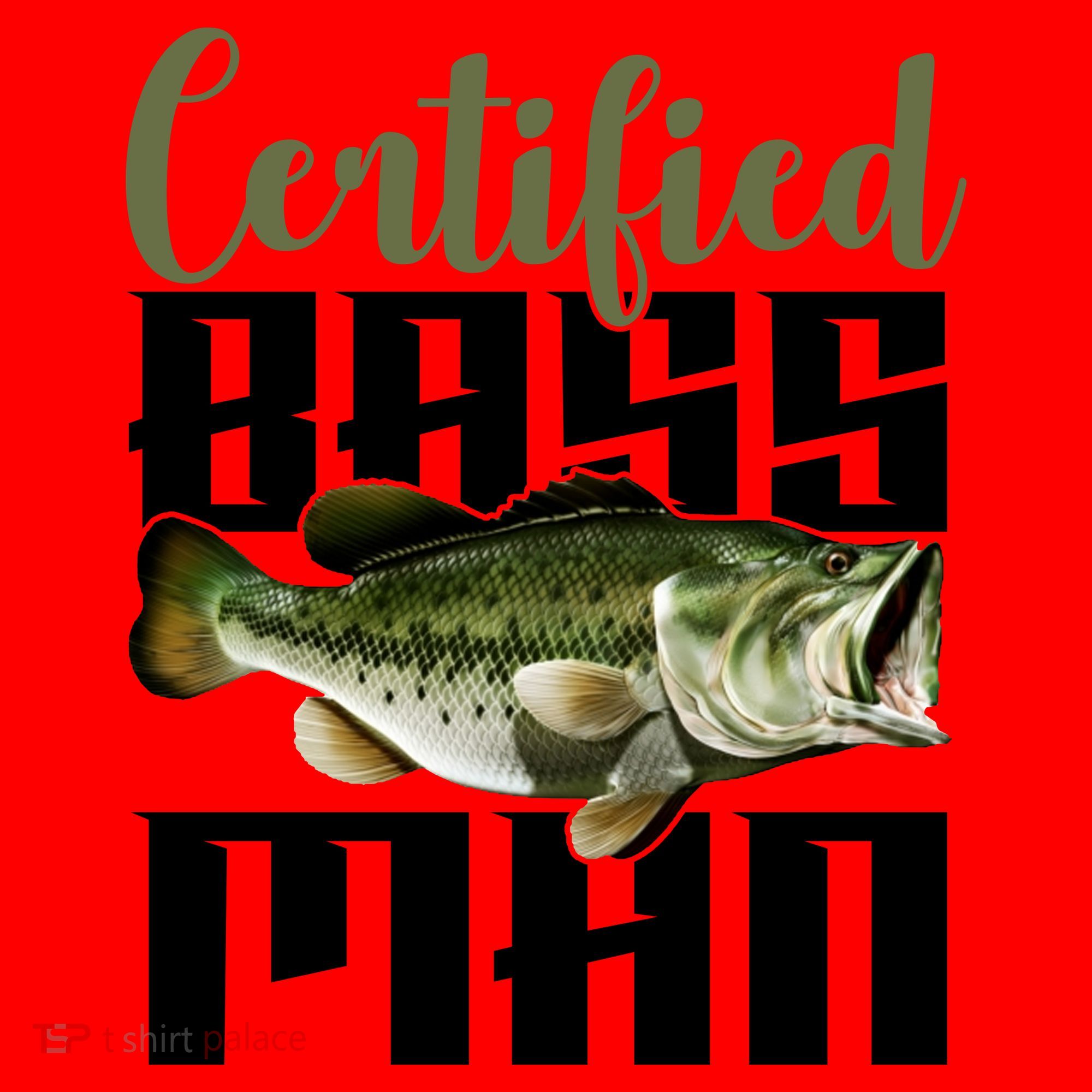 Certified Bass Man Fisherman Santa Hat
