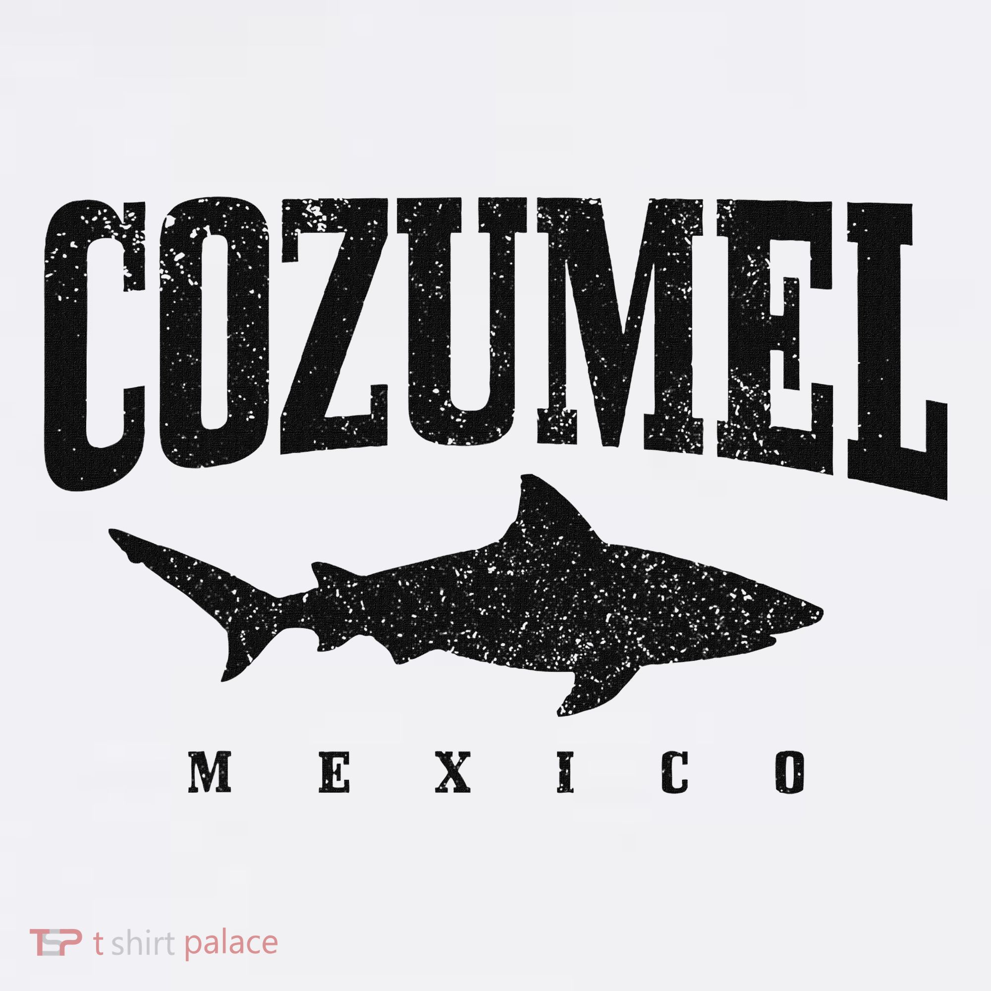 Cozumel Beach Mexico Scuba Diver Shark Diving Vintage T-Shirt