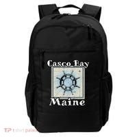 Casco Bay Maine Maritime Nautical History Ship Wheel Sailing Backpack thumb 0