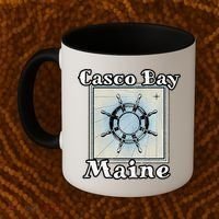 Casco Bay Maine Maritime Nautical History Ship Wheel Sailing Coffee Mug thumb 2